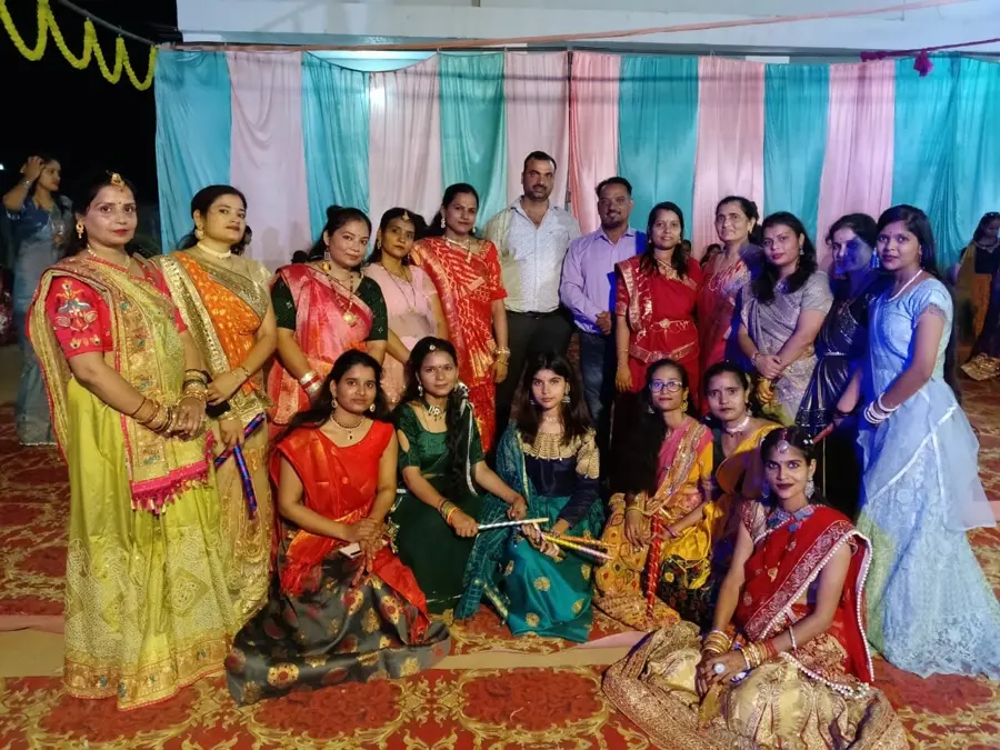 PCS Academy teachers and management at the Navratri celebration